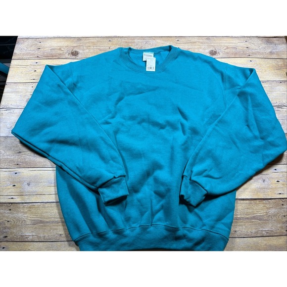 Vintage Mervyns Cheetah Tag Large‎ Crew Neck Sweatshirt Green NWT USA - Picture 1 of 13
